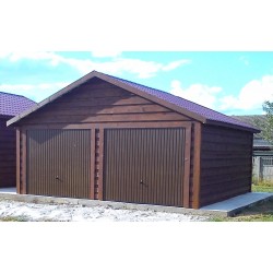 Garaż szkieletowy drewniany 600x570 dwustanowiskowy